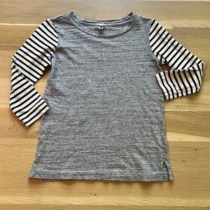 Like New J. Crew Striped 3/4 Sleeve Cotton Crew